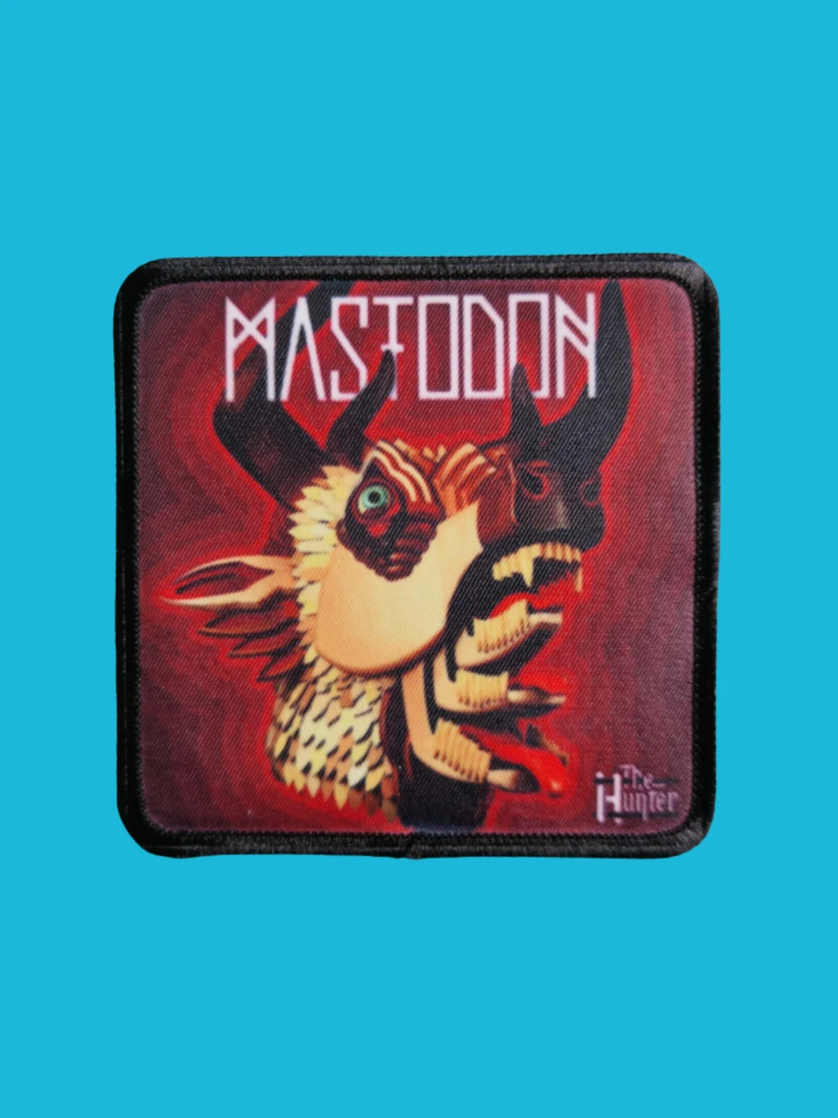 Patch Mastodon - The hunter - Imprimé - Carré de 7,5 x 7,5 centimètres